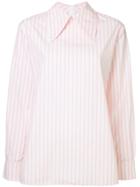 Marni Striped Oversized Collar Shirt - Pink