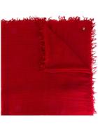 Ann Demeulemeester Blanche Frayed Edge Scarf - Red