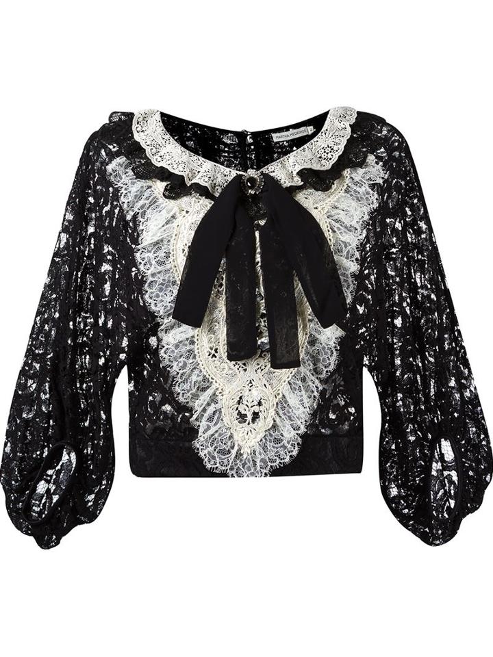 Martha Medeiros Bib Lace Blouse