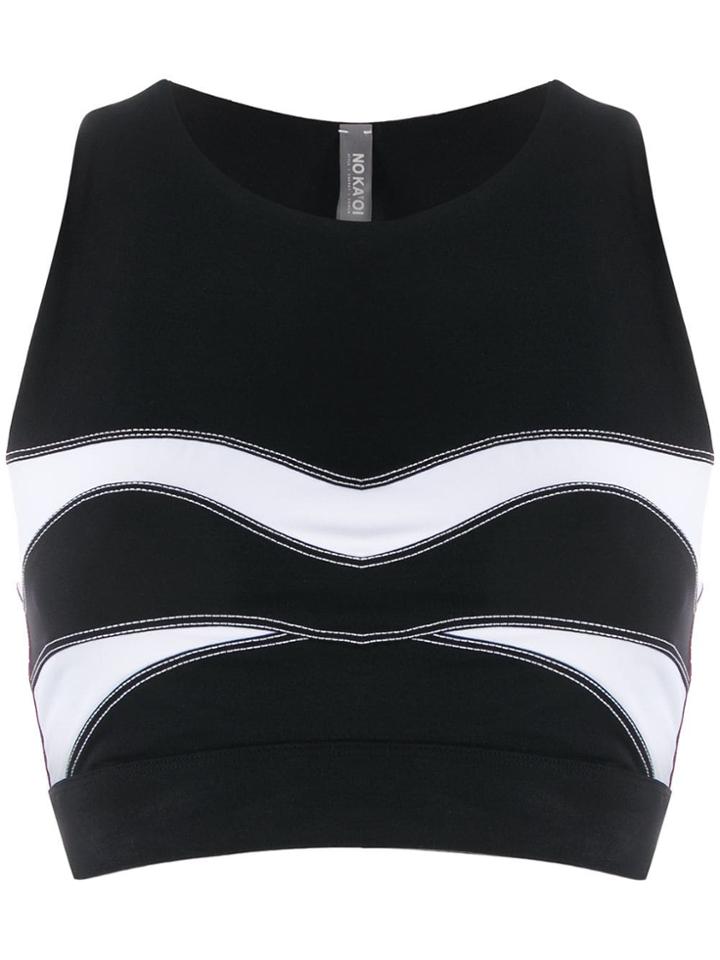 No Ka' Oi Stitching Detail Sport Tank Top - Black