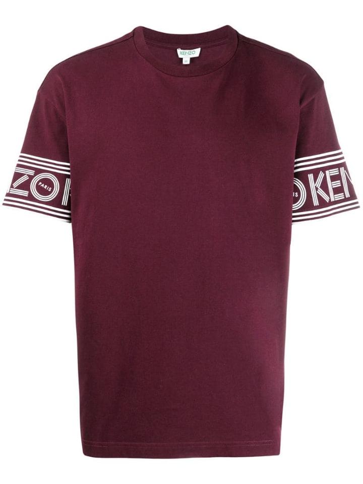 Kenzo Striped Logo T-shirt - Red