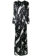 Philipp Plein Skull Print Wrap Dress - Black