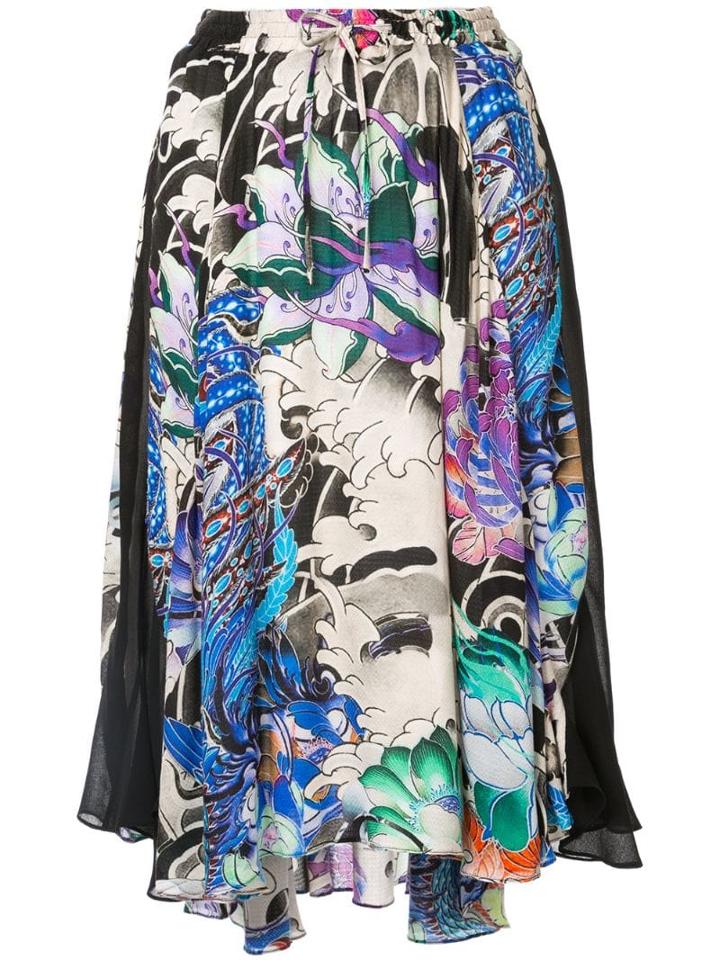 Koché Contrast Panel Skirt - Multicolour