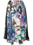 Koché Contrast Panel Skirt - Multicolour