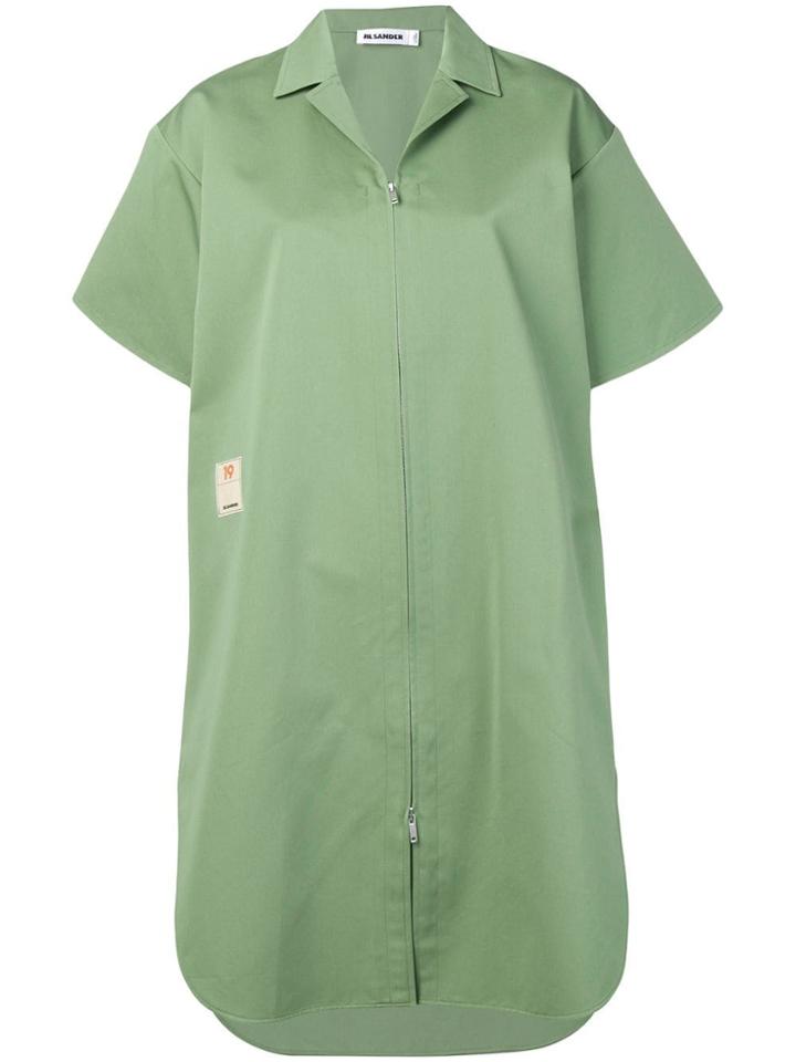 Jil Sander Zipped Shirt Dress - Green