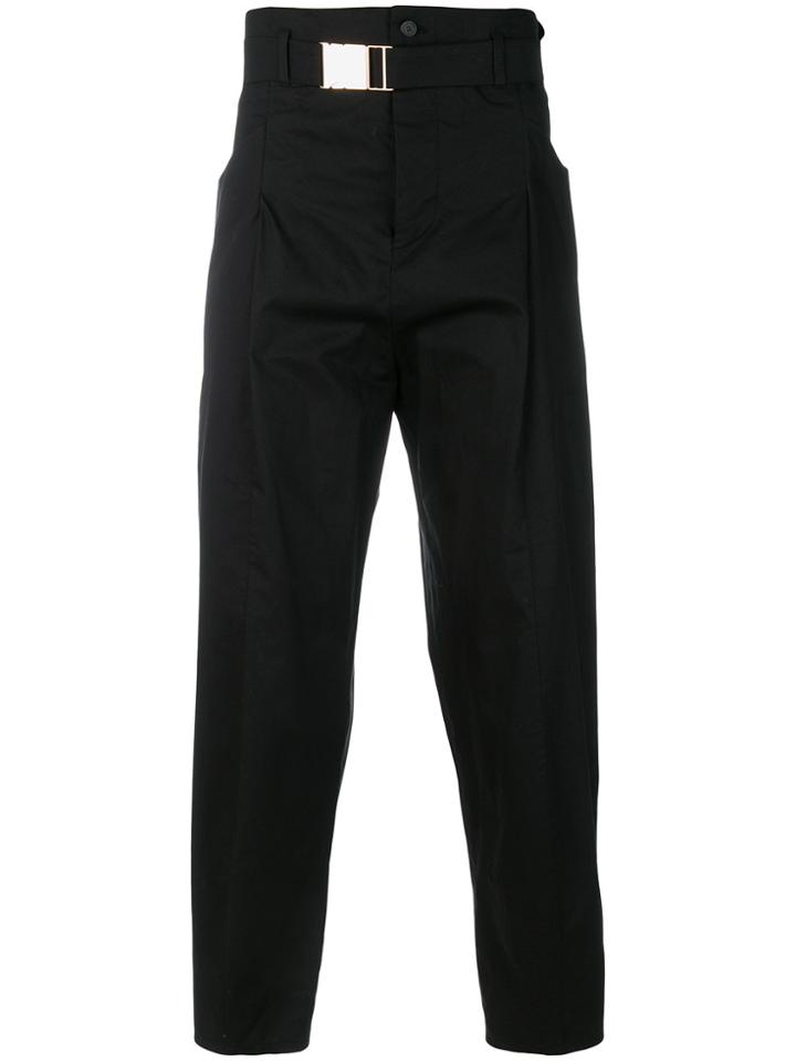 Balmain High-waisted Trousers - Black