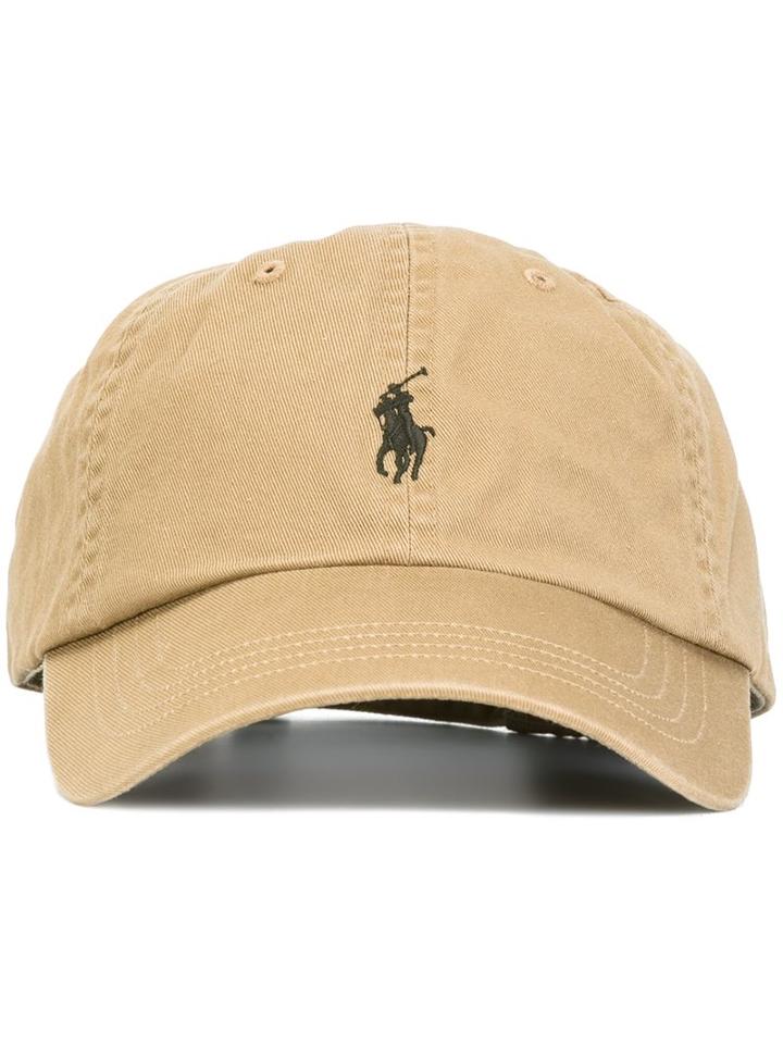 Polo Ralph Lauren Embroidered Logo Cap, Men's, Nude/neutrals, Cotton