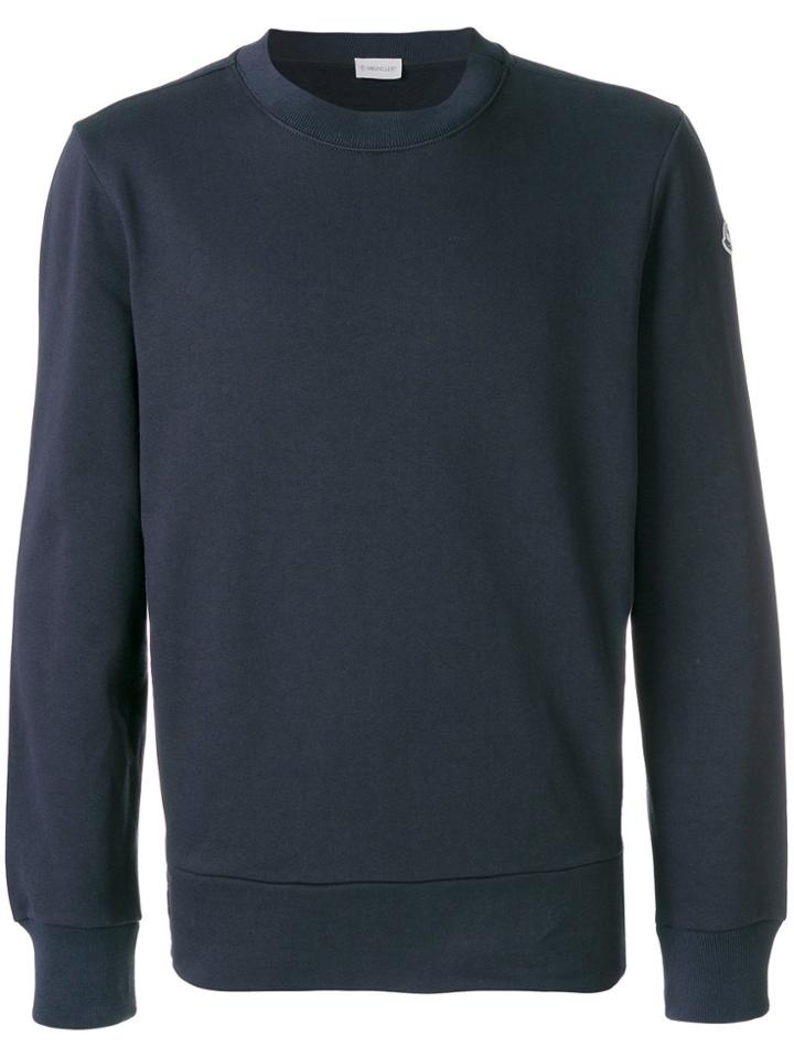 Moncler Shell-panelled Sweatshirt - Blue