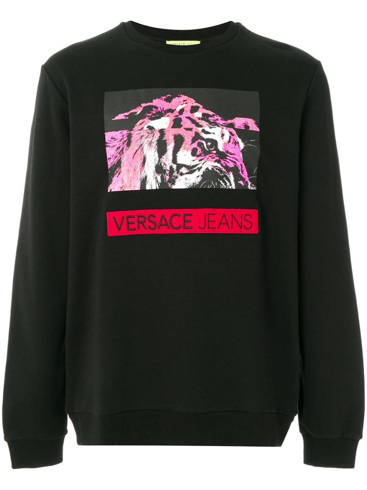 Versace Jeans Tiger Printed Sweatshirt - Black