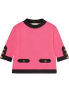 Gucci Silk Contrast Top - Pink