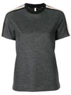 No Ka' Oi Striped Sleeve T-shirt - Grey