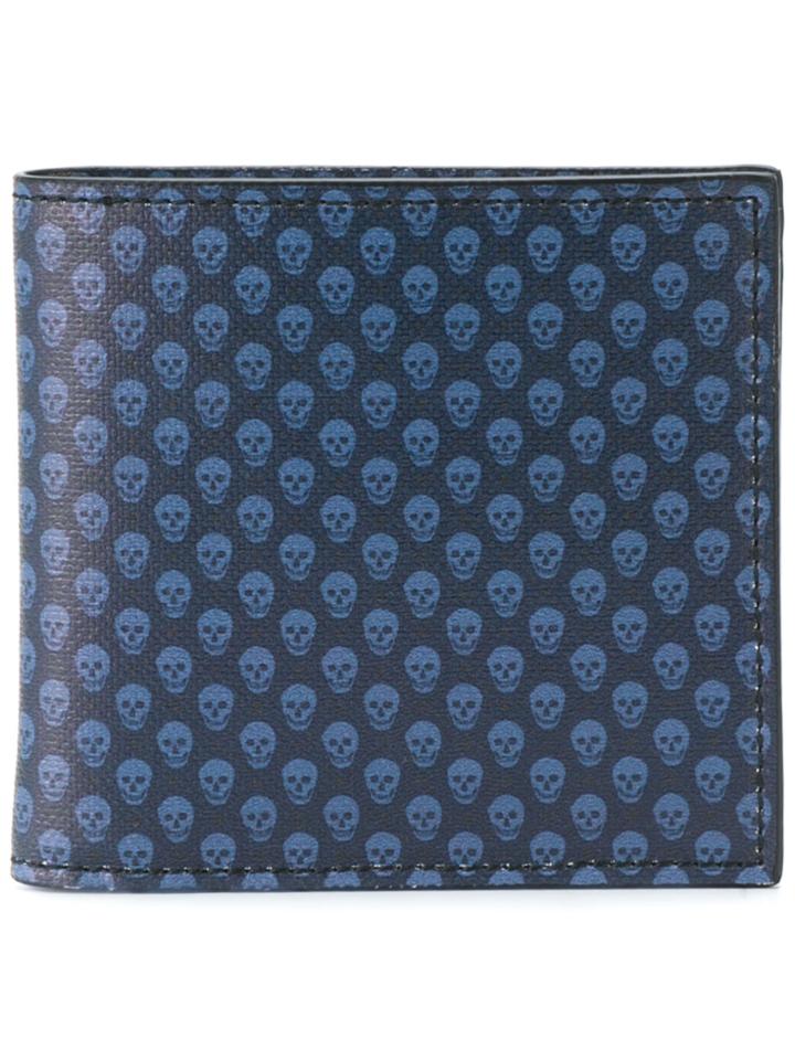 Alexander Mcqueen Micro Skull Wallet - Blue