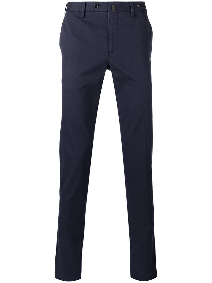 Pt01 Slim Fit Chino Trousers, Men's, Size: 46, Blue, Cotton/spandex/elastane