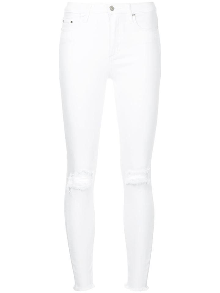 Nobody Denim Cult Skinny Ankle Elements Jeans - White