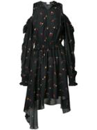 Magda Butrym - Ruffled Midi-dress - Women - Silk - 36, Black, Silk