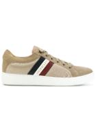 Moncler Shearling Paneled Sneakers - Nude & Neutrals