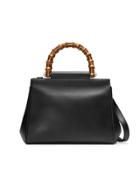 Gucci Gucci Nymphaea Leather Top Handle Bag - Black