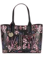 Emporio Armani Floral Printed Tote Bag - Black