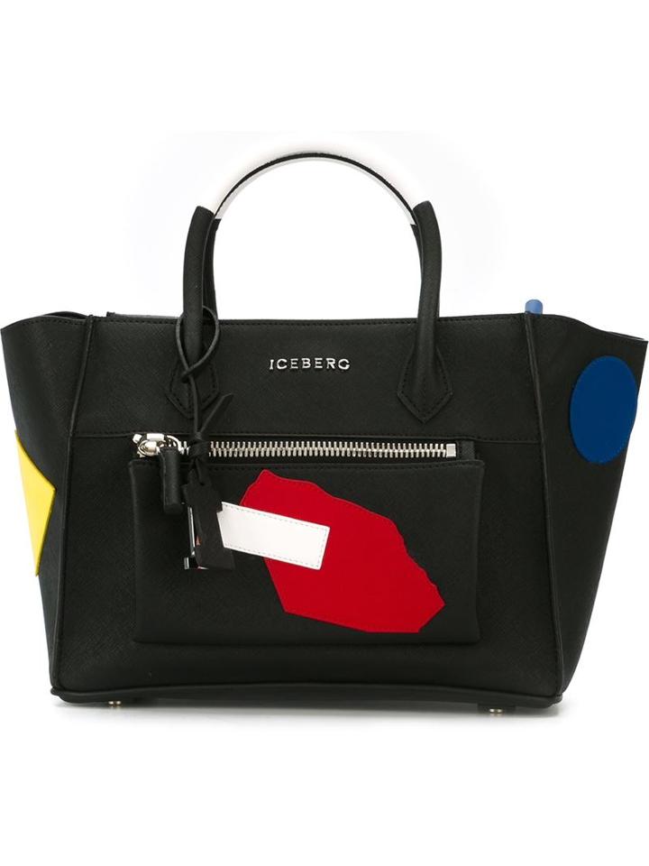 Iceberg Geometric Patch Diamond Tote Bag