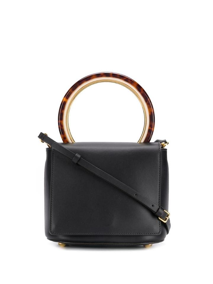 Marni Pannier Flap Tote Bag - Black