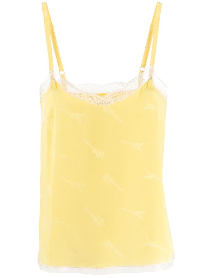 Zadig & Voltaire Camel Jacquard Slip Top - Yellow