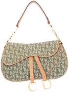 Christian Dior Pre-owned Saddle Shoulder Bag - Green, Beige