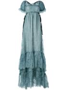 Erdem - Shift Maxi Dress - Women - Silk/polyester - 10, Grey, Silk/polyester