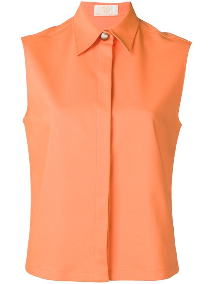 Sara Battaglia Sleeveless Blouse - Orange