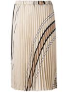 Roberto Collina - Pleated Skirt - Women - Nylon/acetate - Xs, Nude/neutrals, Nylon/acetate
