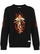 Wacko Maria Fire Girl Intarsia Jumper - Black