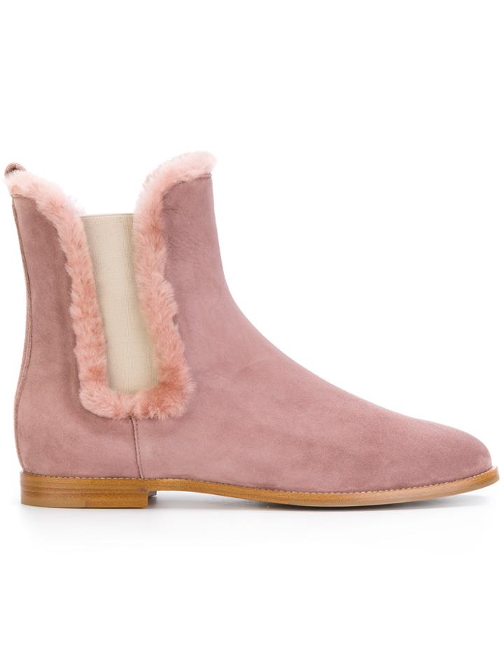 Unützer Chelsea Fur Boots - Pink & Purple