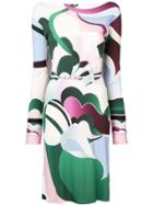 Emilio Pucci Printed Long Sleeved Dress - Multicolour