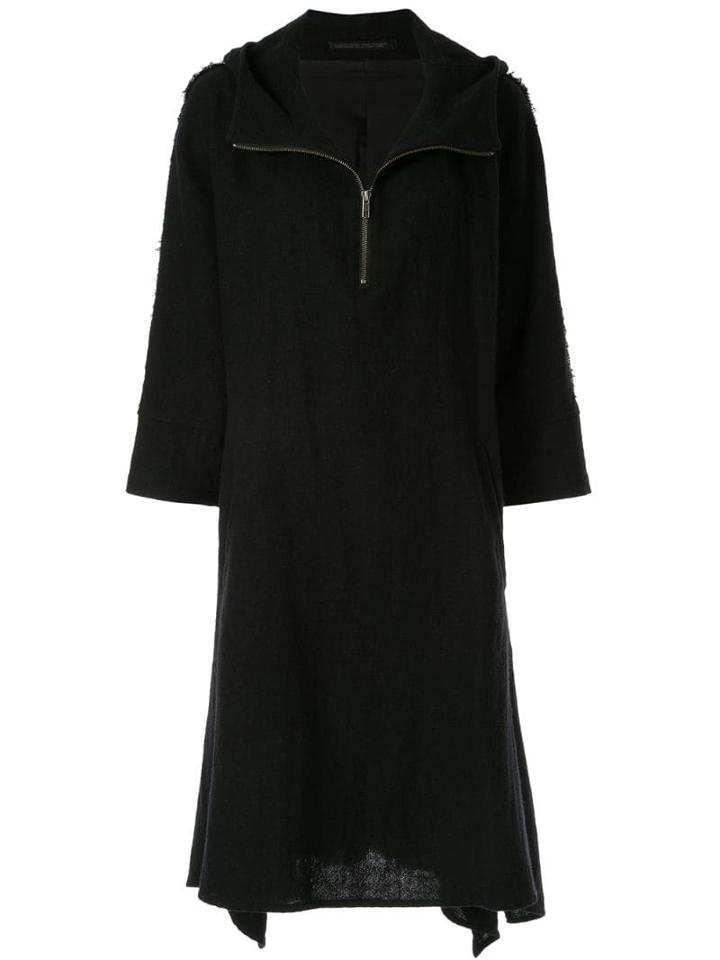 Yohji Yamamoto Pre-owned Hooded Tunic Dress - Black