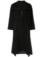 Yohji Yamamoto Pre-owned Hooded Tunic Dress - Black