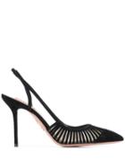 Aquazzura Slingback Stiletto Heel Pumps - Black