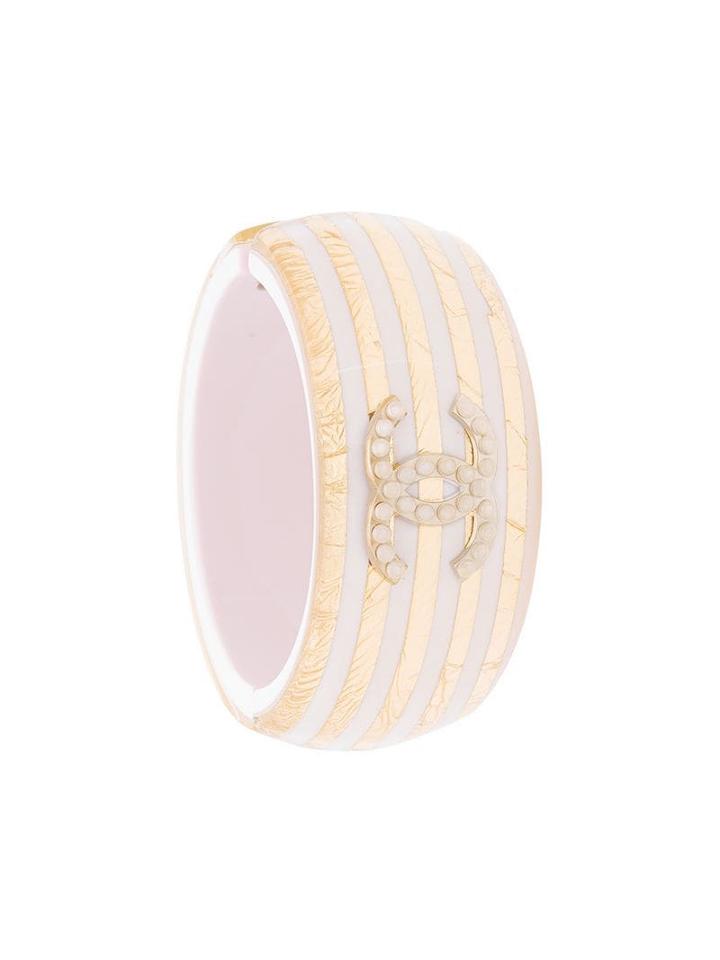 Chanel Pre-owned Imitation Pearl Bangle - Metallic
