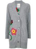 Semicouture Embroidered Cardigan - Grey