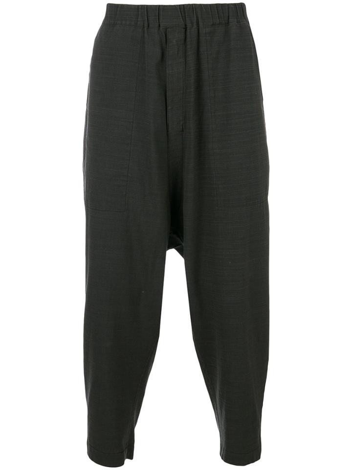 Issey Miyake Oversized Cropped Trousers - Grey