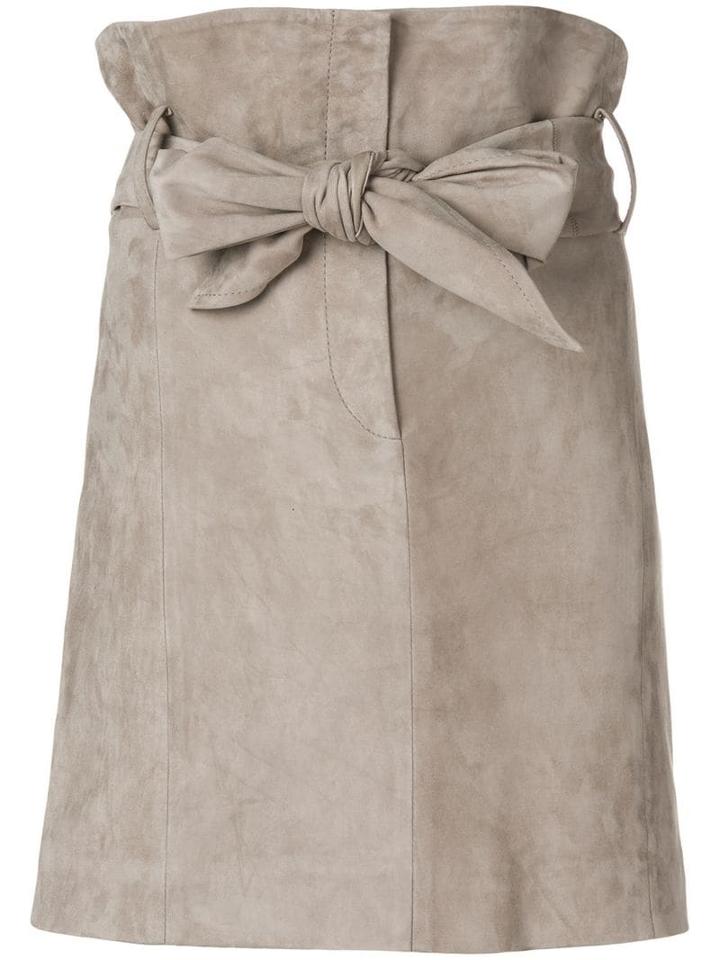 Iro Bow Tie High Waisted Skirt - Neutrals