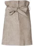 Iro Bow Tie High Waisted Skirt - Neutrals