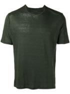 Transit - Round Neck T-shirt - Men - Cotton/linen/flax/polyamide - M, Green, Cotton/linen/flax/polyamide