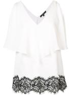 Derek Lam - Lace Detail Ruffled Blouse - Women - Silk - 40, Women's, White, Silk