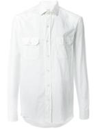 Salvatore Piccolo Patch Pocket Shirt, Men's, Size: 38, White, Cotton