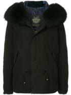 Mr & Mrs Italy Fur Hood Parka - Black