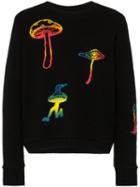 The Elder Statesman Intarsia Knit Cashmere Jumper - Black