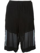 Lost & Found Ria Dunn Layered Knee Shorts - Black