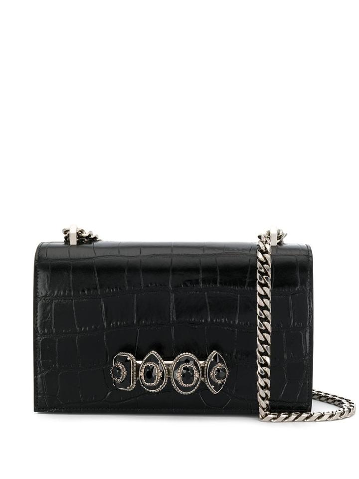 Alexander Mcqueen Knuckle Duster Satchel Bag - Black