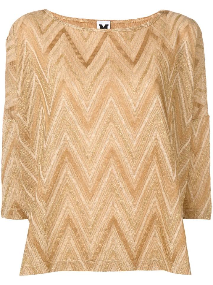 Missoni Chevron Knit Sweater - Gold