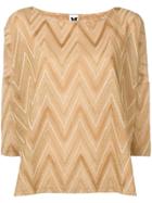 Missoni Chevron Knit Sweater - Gold