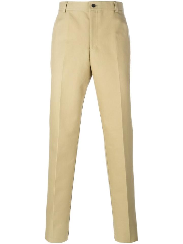Thom Browne Tailored Trousers, Men's, Size: 3, Nude/neutrals, Cotton